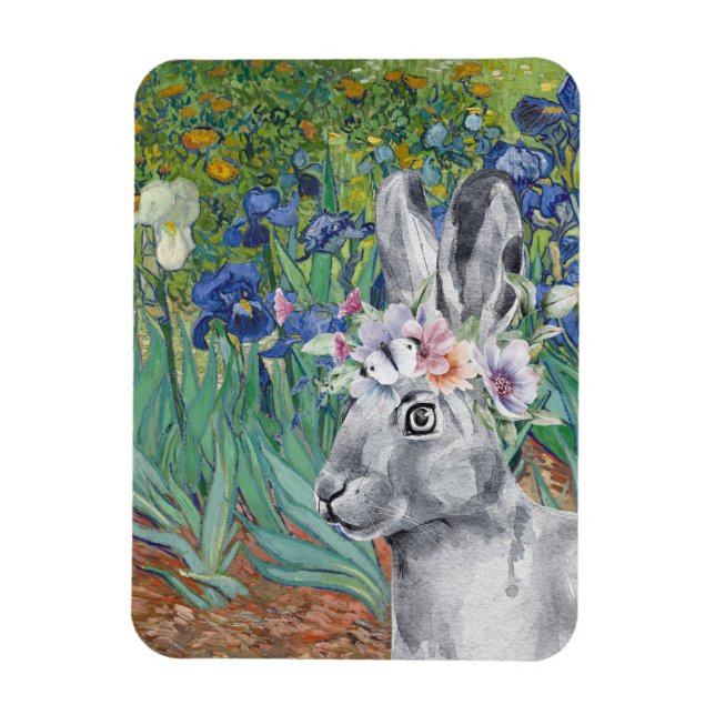 Magnet Flexible Les iris et lapin fantaisie de Van Gogh (Vertical)