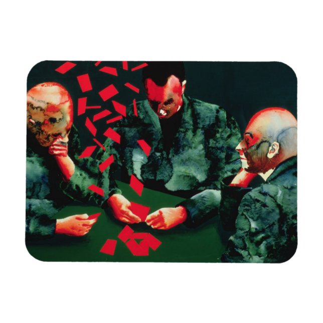 Magnet Flexible Les joueurs de cartes 1987 (Horizontal)