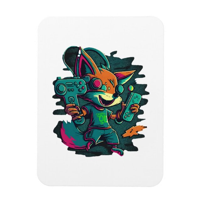 Magnet Flexible Les loups jouent à des jeux (Vertical)
