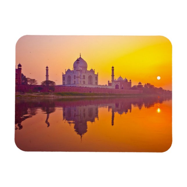 Magnet Flexible Les monuments | Taj Mahal au coucher du soleil (Horizontal)