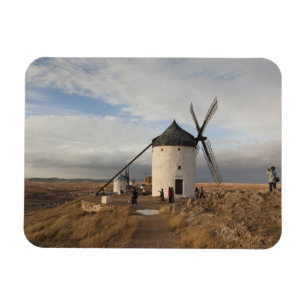 Magnet Flexible Les moulins à vent antiques de La Mancha, avec vi