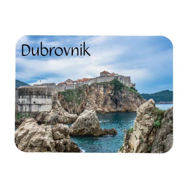 Magnet Flexible Les murs de Dubrovnik vue mer (Horizontal)