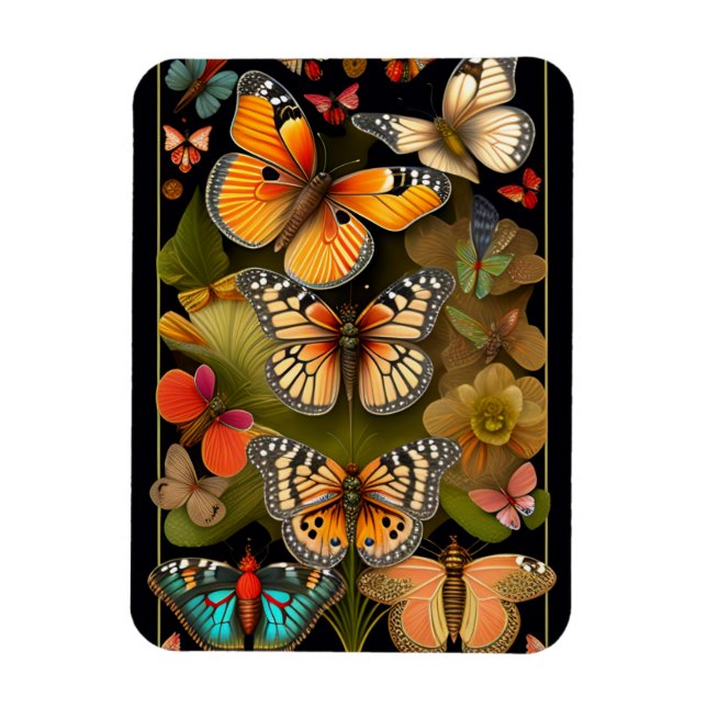 Magnet Flexible Les papillons | Haeckel moderne   (Vertical)