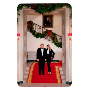 Magnet Flexible Les pas de Noël Président Donald Trump & Melania
