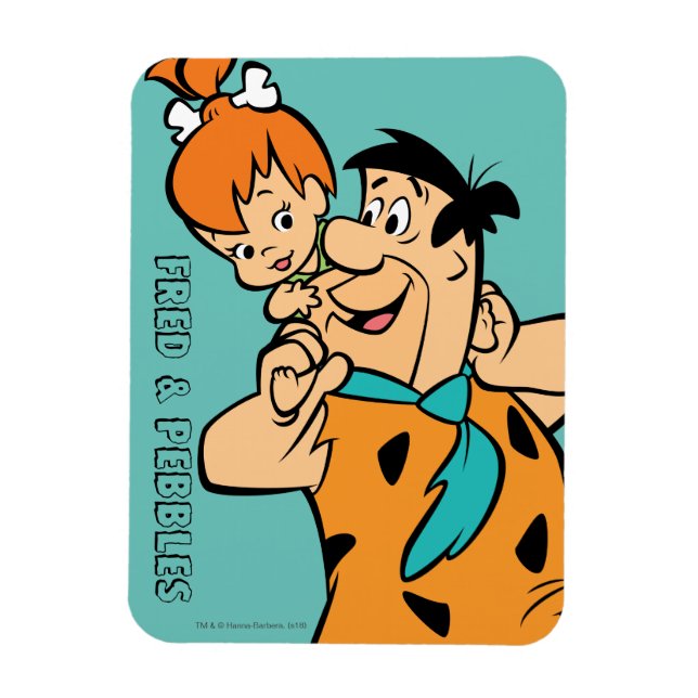 Magnet Flexible Les Pierrafeu | Fred & Pebbles Flintstone (Vertical)