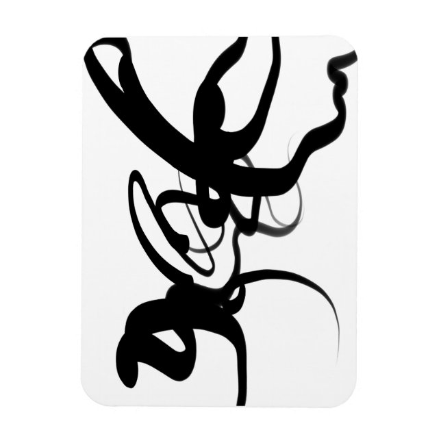 Magnet Flexible Les Plongeurs : Noir Abstrait et Blanc (Vertical)