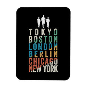 Magnet Flexible Les principales villes du marathon mondial