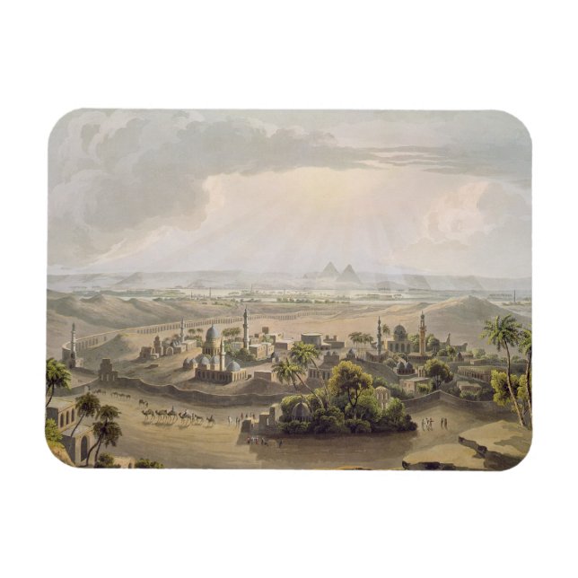 Magnet Flexible Les pyramides du Caire, gravées par Daniel Havell  (Horizontal)