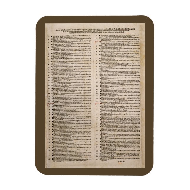 Magnet Flexible Les Quatre-vingt-quinze thèmes (Martin Luther) (Vertical)