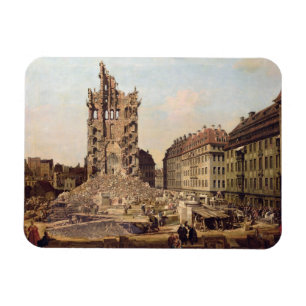 Magnet Flexible Les ruines de l'ancienne Kreuzkirche, Dresde
