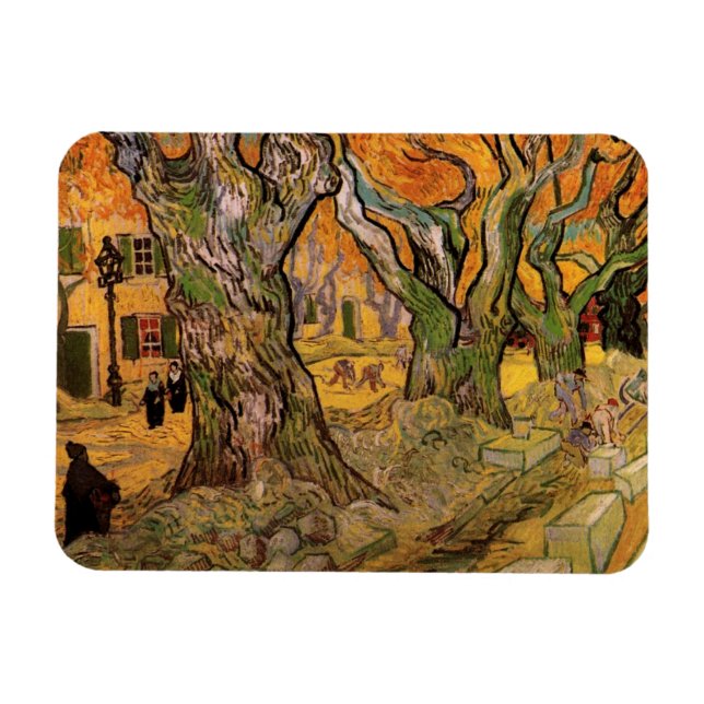 Magnet Flexible Les sens de la route par Vincent van Gogh (Horizontal)