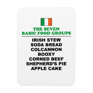 Magnet Flexible Les sept groupes alimentaires de base Funny Irish