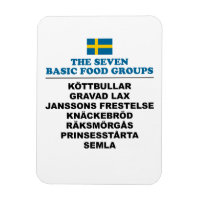 Les sept groupes alimentaires de base Funny suédoi