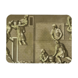 Magnet Flexible Les soldats romains construisant un fort, plaquent