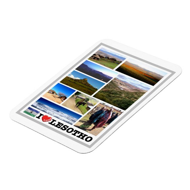 Magnet Flexible Lesotho - I Love - (Côté Gauche)