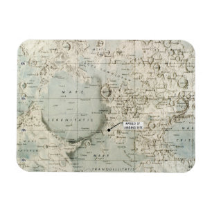 MAGNET FLEXIBLE L'ESPACE : LUNE MAP, 1972