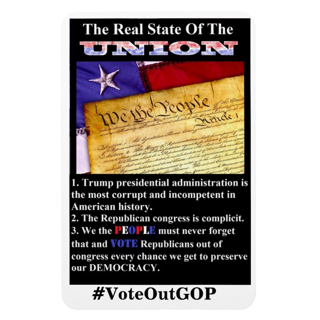 Magnet Flexible L'État Réel De L'UNION (Vertical)