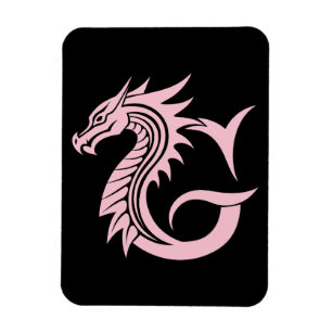 Magnet Flexible Lettre G de style dragon, alphabet du dragon, mono