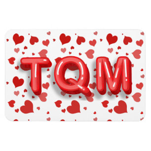 Magnet Flexible Lettres 3d du Coeur Rouge Confetti Te Quiero Mucho