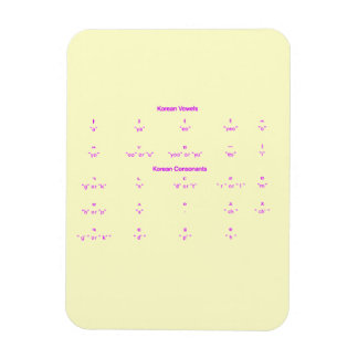 MAGNET FLEXIBLE LETTRES ALPHABET CORÉENNES SYMBOLES LANGUES