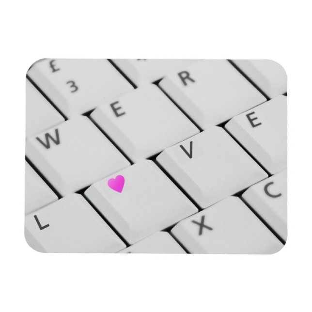 Magnet Flexible Lettres d'amour clavier informatique (Horizontal)