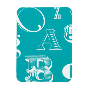 Magnet Flexible Lettres décoratives sur Arrière - plan bleu