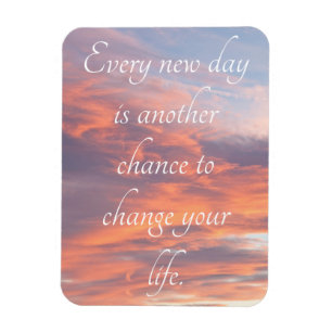 Magnet Flexible Lever de soleil bleu et orange avec citation inspi