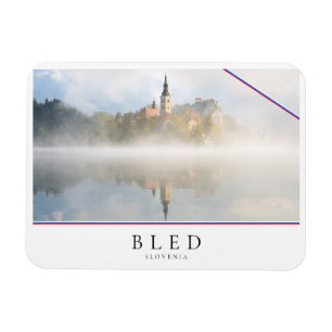 Magnet Flexible Lever de soleil de Foggy au lac Bled