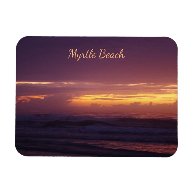Magnet Flexible Lever de soleil dramatique sur Myrtle Beach (Horizontal)