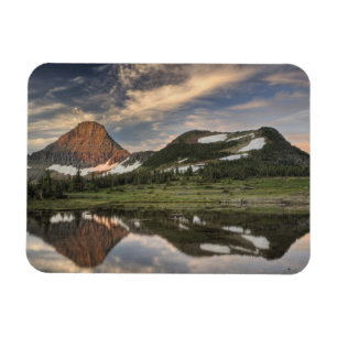 Magnet Flexible Lever de soleil et reflet, Glacier National Park,