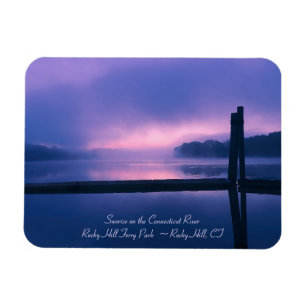 Magnet Flexible Lever de soleil rose et violet sur le CT RIVER-Roc
