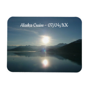 Magnet Flexible Lever de soleil sur le fjord College en Alaska Pho