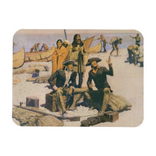 Magnet Flexible Lewis et Clark chez le fleuve Columbia