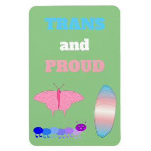 Magnet Flexible LGBTQIA Transgenre Fierté Caterpillar to Butfly