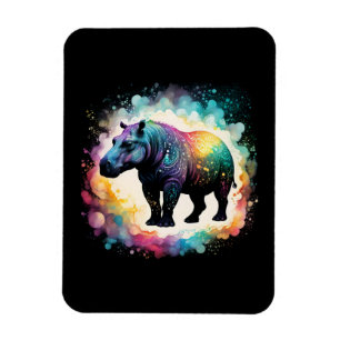 Magnet Flexible L'hippo spectral : un voyage holographique
