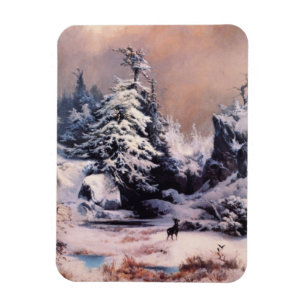 Magnet Flexible L'hiver dans les Rocheuses (par Thomas Moran)
