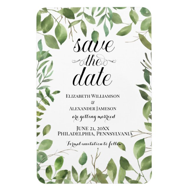 Magnet Flexible Liage Simple /Enregistrer La Date /Mariage (Vertical)
