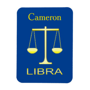 Magnet Flexible Libra Golden Scales Star Sign Custom