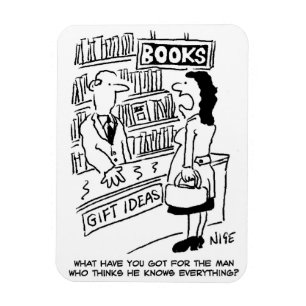 Magnet Flexible Libraire dans une librairie avec un client