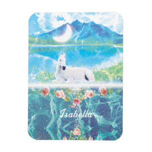 Magnet Flexible Licorne dans un monde de rêve paradisiaque
