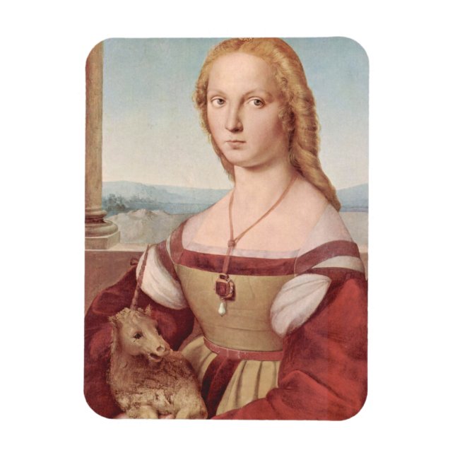 Magnet Flexible Licorne de la Renaissance et peinture de Lady Raph (Vertical)