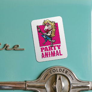 Magnet Flexible Licorne Excentrique Métal Glam Party Animal Dessin