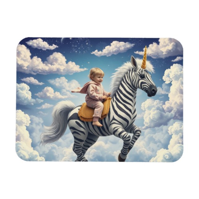 Magnet Flexible Licorne Zèbre Magique (Horizontal)