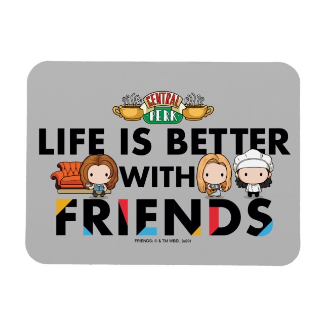 Magnet Flexible Life is Better with FRIENDS™ Chibi Art (Horizontal)