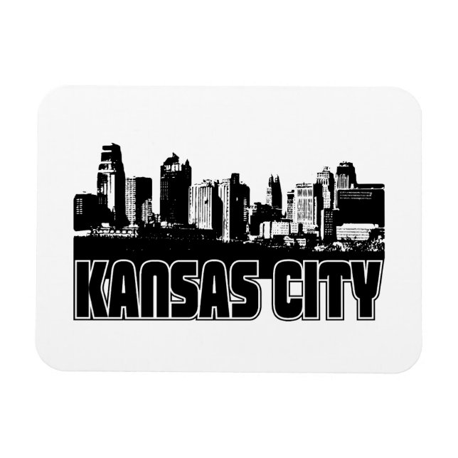 Magnet Flexible Ligne Skyline de Kansas City (Horizontal)