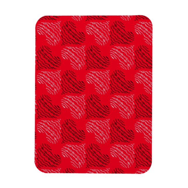 Magnet Flexible Lignes cardiaques alternatives en noir et blanc su (Vertical)