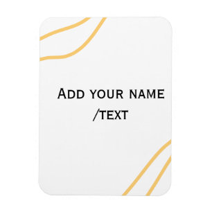 Magnet Flexible lignes de texte de nom de bordure espagnole jaune