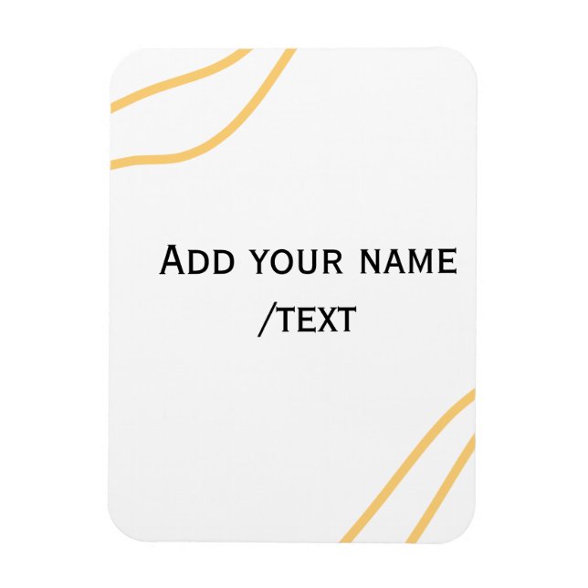 Magnet Flexible lignes de texte de nom de bordure espagnole jaune  (Vertical)