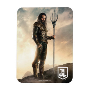Magnet Flexible Ligue de Justice Aquaman Sur Le Champ De Bataill