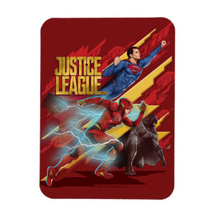 Magnet Flexible Ligue de Justice   Badge Superman, Flash et Batman